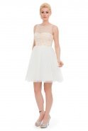 Короткое Вечернее Платье Белый NA6182