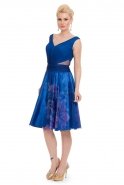 Короткое Вечернее Платье Ярко-синий ST1197
