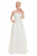 Длинное Вечернее Платье Белый ST5198