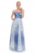 Длинное Вечернее Платье Ярко-синий ST5262