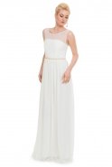 Длинное Вечернее Платье Белый T2289