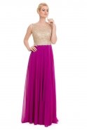 Длинное Вечернее Платье Пурпурный T2395