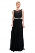 Длинное Вечернее Платье Черный T2395