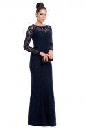 Длинное Вечернее Платье Темно-синий ABU079