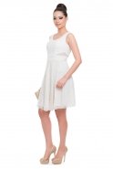 Короткое Вечернее Платье Белый ABK251
