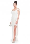 Короткое Вечернее Платье Белый NA6190