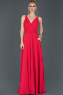 Длинное Помолвочное Платье красный ABU973