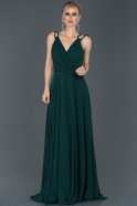 Длинное Помолвочное Платье Изумрудно-зеленый ABU973
