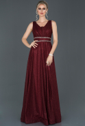 Длинное Вечернее Платье Бордовый ABU960