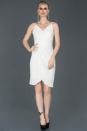 Короткое Вечернее Платье Белый ABK617