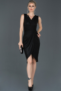 Короткое Платье На Приглашение Черный ABK635