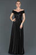 Длинное Помолвочное Платье Черный ABU969