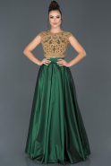 Вечернее Платье Из Двух Частей Изумрудно-зеленый ABU873