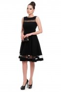 Короткое Коктейльное Платье Черный T2484
