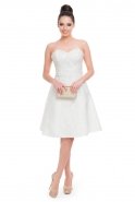 Короткое Вечернее Платье Белый ST1192