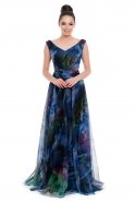 Длинное Вечернее Платье Ярко-синий ST5238