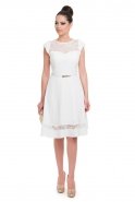 Короткое Вечернее Платье Белый T2463