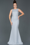 Длинное Вечернее Платье Серый ABU044
