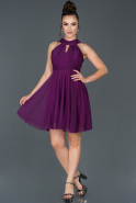 Короткое Вечернее Платье Пурпурный ABK224