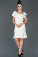 Короткое Платье На Приглашение Белый ABK525