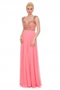 Длинное Выпускное Платье розовый ALY6233
