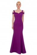 Длинное Вечернее Платье Пурпурный C7003