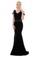Длинное Вечернее Платье Черный C7054