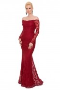 Длинное Вечернее Платье Бордовый ABU555
