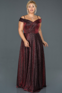 Длинное Свободное Вечернее Платье красный ABU466