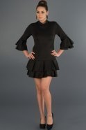 Короткое Вечернее Платье Черный A60605