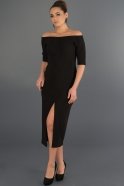 Короткое Вечернее Платье Черный A60628