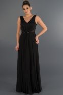 Длинное Вечернее Платье Черный CR622