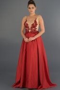 Длинное Вечернее Платье Бордовый CR624