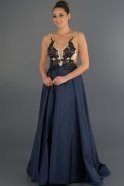 Длинное Вечернее Платье Темно-синий CR624