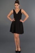 Короткое Вечернее Платье Черный D9053
