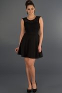 Короткое Вечернее Платье Черный D9083