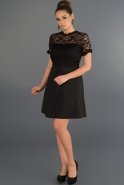 Короткое Вечернее Платье Черный D9145