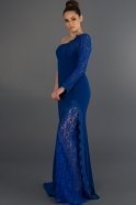Длинное Выпускное Платье Ярко-синий F1564