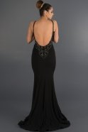 Длинное Вечернее Платье Черный F2454
