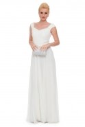 Длинное Вечернее Платье Белый C7113