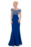 Длинное Выпускное Платье Ярко-синий F2396