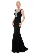 Длинное Вечернее Платье Черный J1081