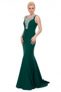 Длинное Вечернее Платье Изумрудно-зеленый J1081
