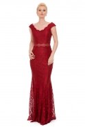 Длинное Вечернее Платье Бордовый J1103