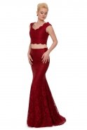 Длинное Вечернее Платье Бордовый J1104