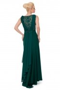 Длинное Вечернее Платье Изумрудно-зеленый J1150