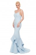 Длинное Вечернее Платье Светло-синий NA6126