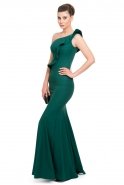Длинное Вечернее Платье Изумрудно-зеленый C3271