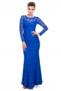 Длинное Вечернее Платье Ярко-синий ABU079