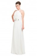 Длинное Вечернее Платье Белый C7132